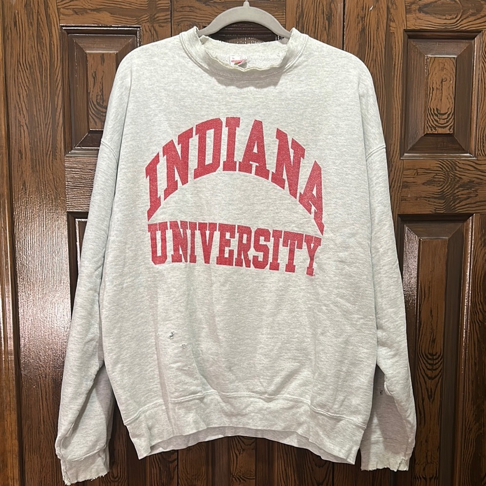 Vintage Indiana University Gray Sweatshirt